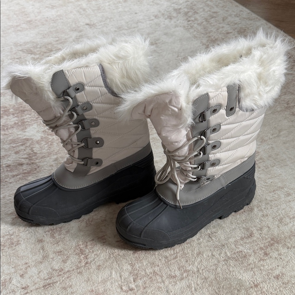 Mysoft Women's Snow Boots Warm Insulated Faux Fur Lined Waterproof Size10 - Picture 2 of 7